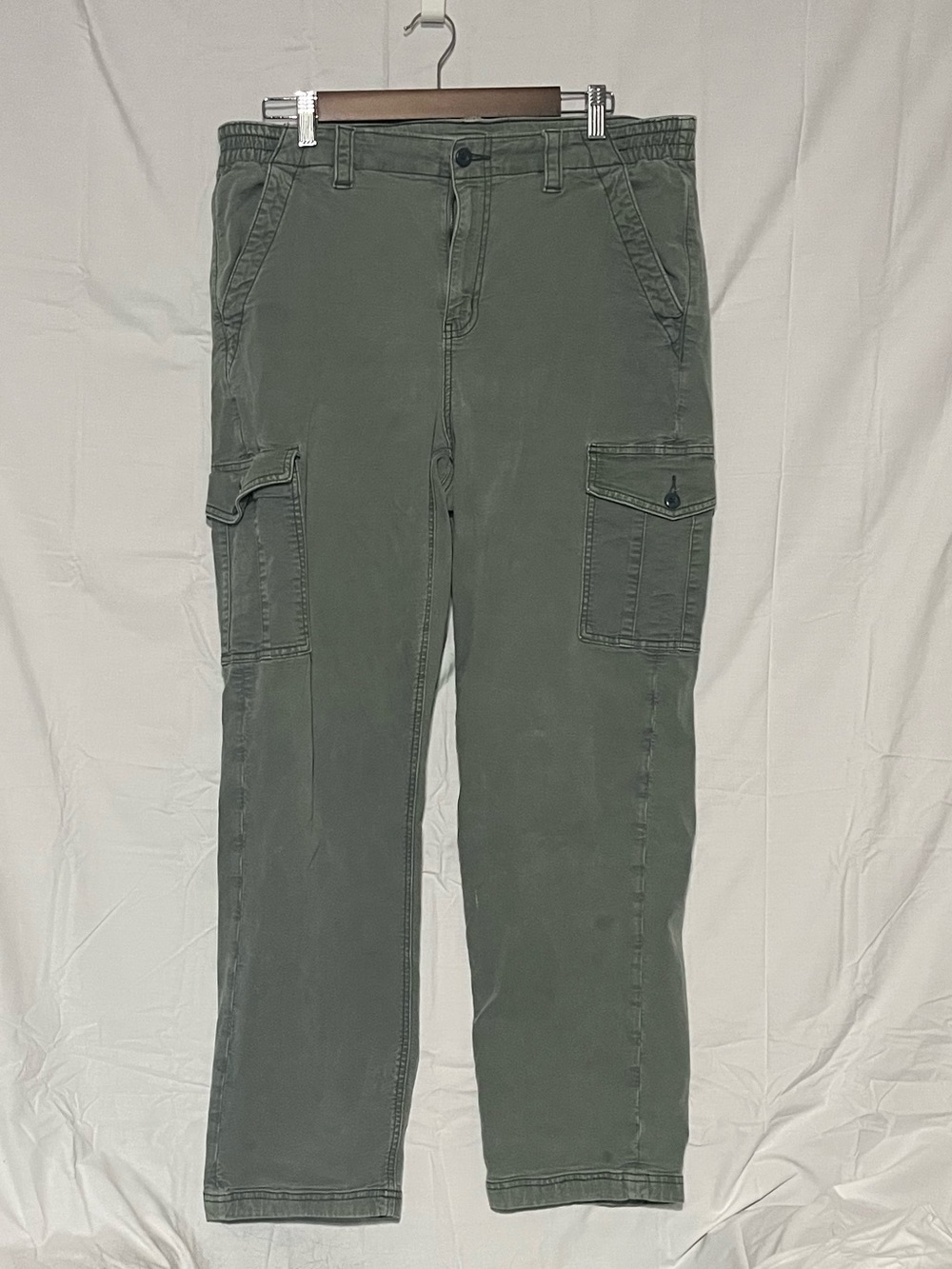 American Eagle Outfitters Cotton Blend Women’s Olive Green Utility Cargo Pants
